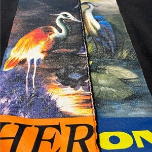 Heron Preston Black Sweatshirt with Heron Graphics